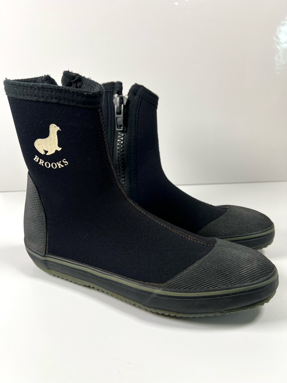Brooks Neoprene Wading River Boots size W8.0 or Y6 Black Fishing Water Sports